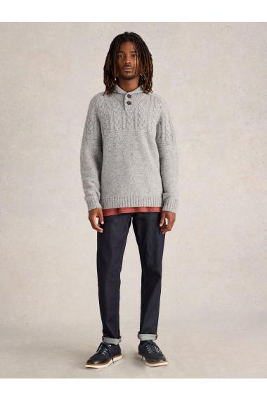 White Stuff Berkley Shawl Neck Jumper in LGT GREY Art. WS441592