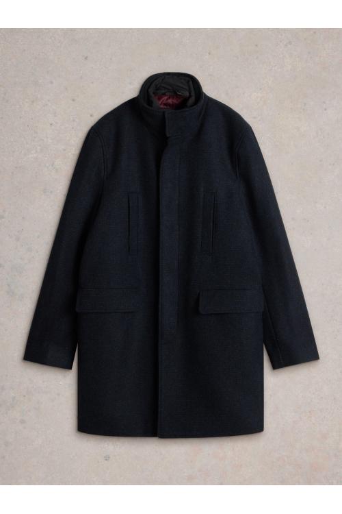 White Stuff Wool Funnel Coat in DARK NAVY Art. WS441600