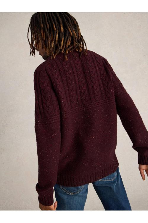 White Stuff Berkley Crew Neck Jumper in PLUM MLT Art. WS441596