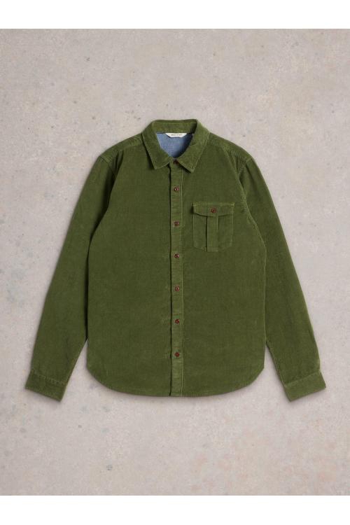 White Stuff Griffin Cord Shirt in MID GREEN Art. WS441602