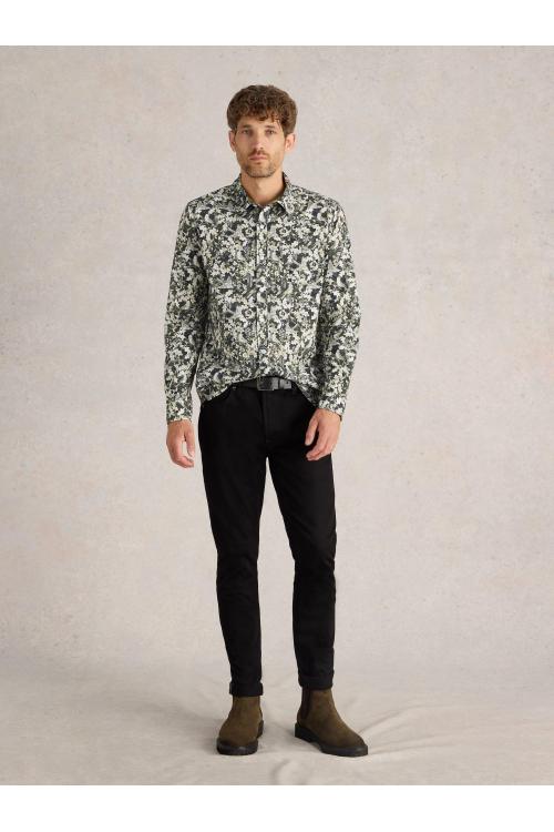 White Stuff Hawthorn Bird Printed Shirt in BLK MLT Art. WS441609