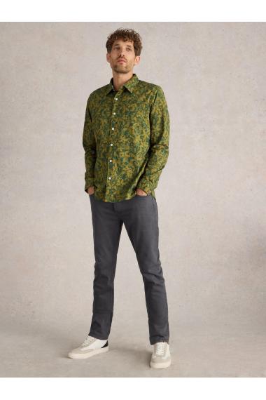 White Stuff Hawthorn Bird Printed Shirt in GREEN MLT Art. WS441609