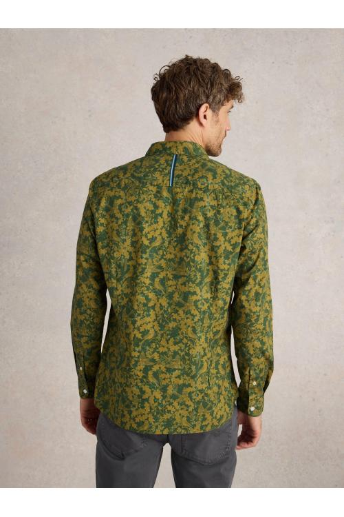 White Stuff Hawthorn Bird Printed Shirt in GREEN MLT Art. WS441609