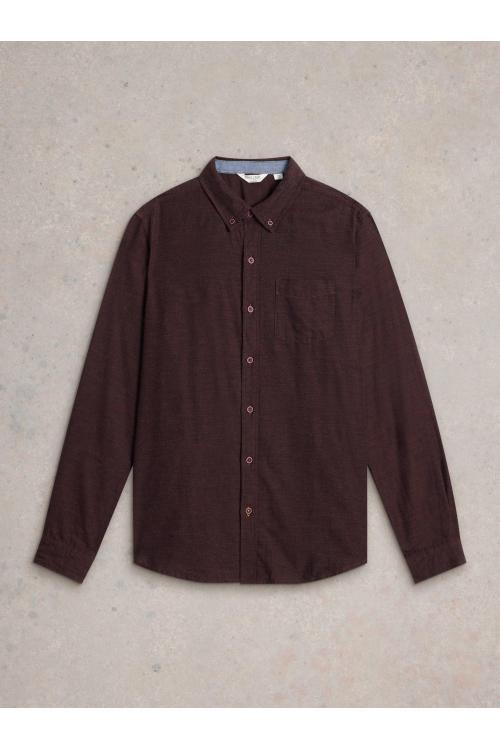 White Stuff Textured Slub LS Shirt in DK PLUM Art. WS441615