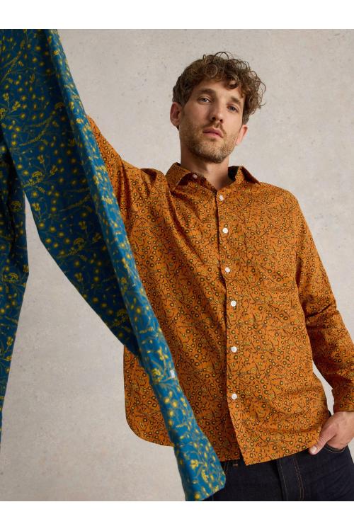 White Stuff Climbing Thorns Printed Shirt in ORANGE MLT Art. WS441613