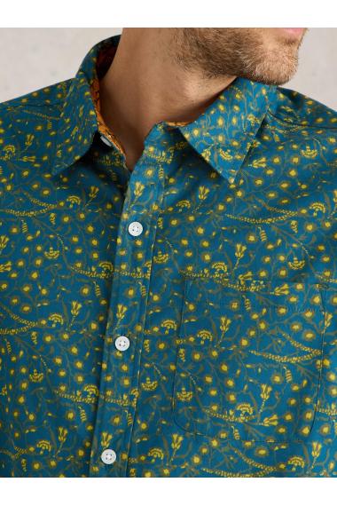 White Stuff Climbing Thorns Printed Shirt in BLUE PR Art. WS441613