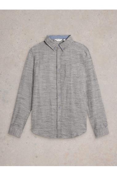 White Stuff Textured Slub LS Shirt in LGT GREY Art. WS441615