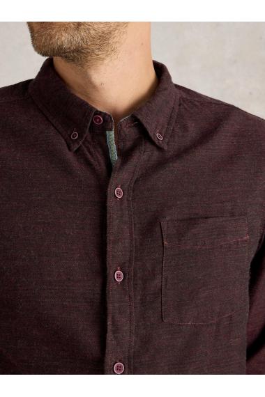 White Stuff Textured Slub LS Shirt in DK PLUM Art. WS441615