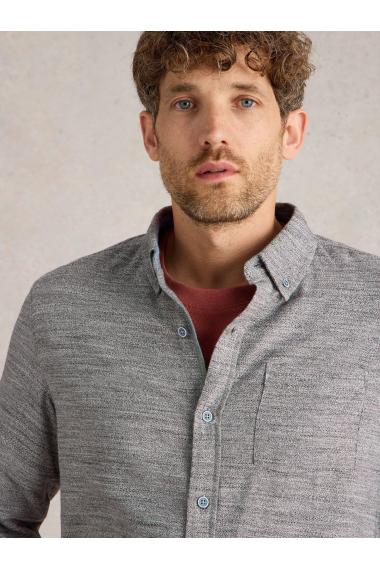 White Stuff Textured Slub LS Shirt in LGT GREY Art. WS441615