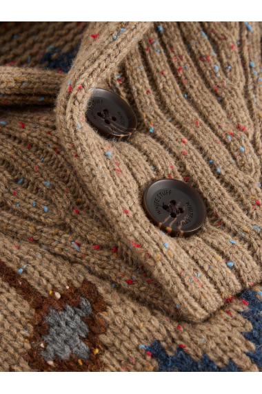 White Stuff Berkley Fairisle Shawl Neck in NAT MLT Art. WS441647