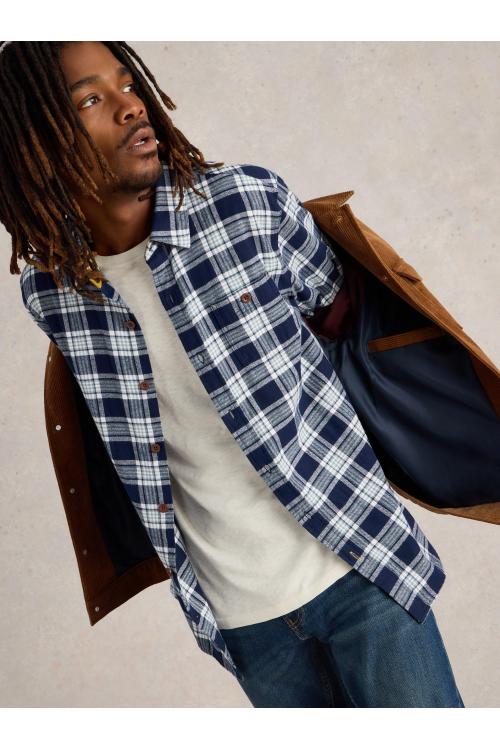 White Stuff Wallace Brushed Check Shirt in NAVY MULTI Art. WS441657