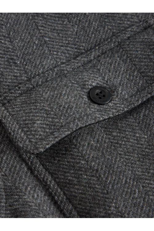 White Stuff Darwen Herringbone Overshirt in GREY MLT Art. WS441660