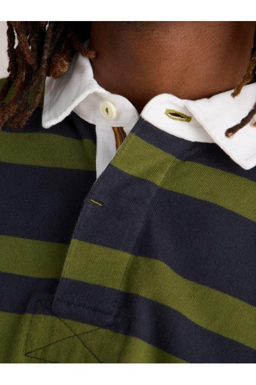 White Stuff LS Stripe Rugby Shirt in GREEN MLT Art. WS441818