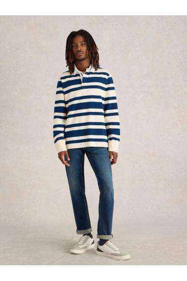 White Stuff LS Stripe Rugby Shirt in NAVY MULTI Art. WS441818