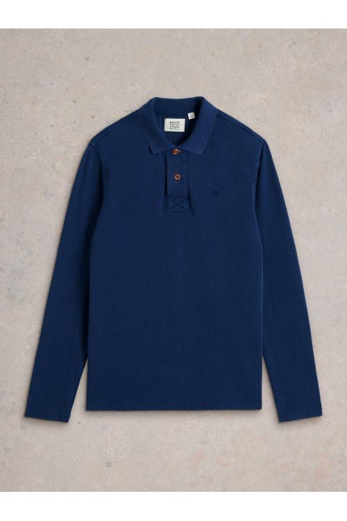 White Stuff LS Utility Polo in DEEP BLUE Art. WS441820