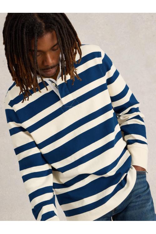 White Stuff LS Stripe Rugby Shirt in NAVY MULTI Art. WS441818