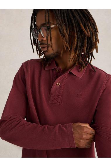 White Stuff LS Utility Polo in DK PLUM Art. WS441820