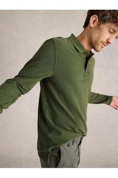 White Stuff LS Utility Polo in JADE GRN Art. WS441820