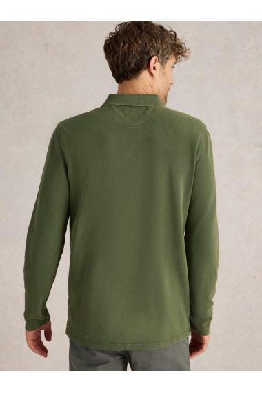 White Stuff LS Utility Polo in JADE GRN Art. WS441820