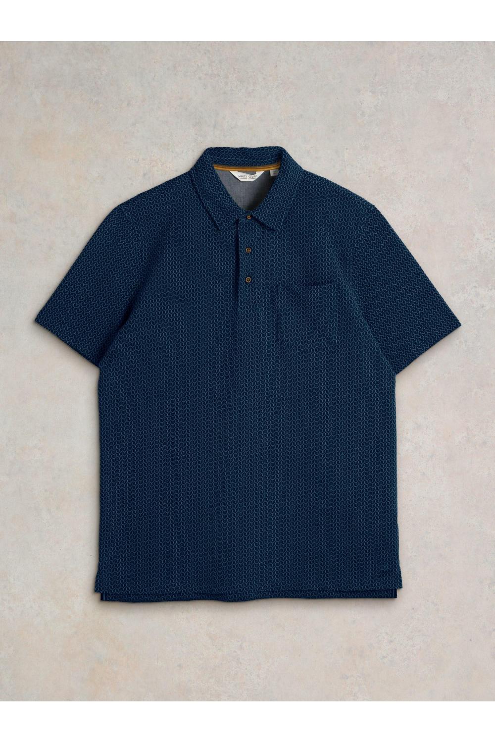 White Stuff Jacquard Polo in DARK NAVY Art. WS441823