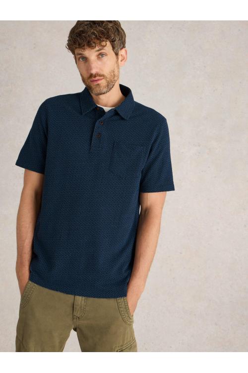 White Stuff Jacquard Polo in DARK NAVY Art. WS441823