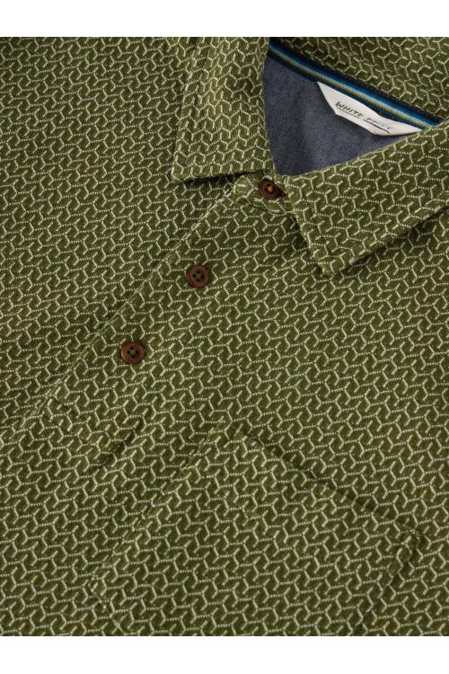 White Stuff Jacquard Polo in KHAKI GRN Art. WS441823