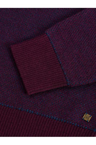 White Stuff Newport Merino Jacquard Funnel in PLUM MLT Art. WS441906