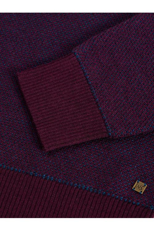 White Stuff Newport Merino Jacquard Funnel in PLUM MLT Art. WS441906