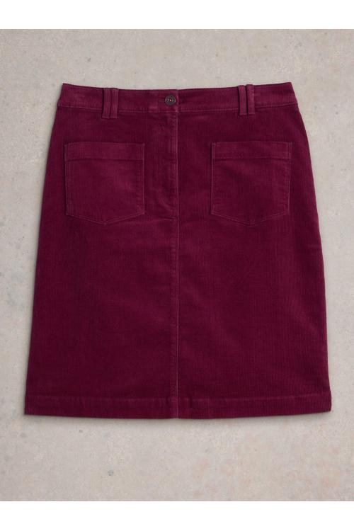 White Stuff Melody Organic Cord Skirt in DEEP RED Art. WS436775