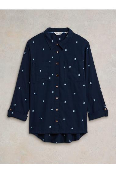 White Stuff Sophie Organic Cotton Shirt in DARK NAVY Art. WS439531