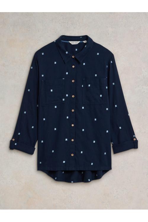 White Stuff Sophie Organic Cotton Shirt in DARK NAVY Art. WS439531