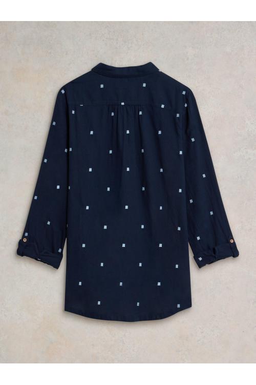 White Stuff Sophie Organic Cotton Shirt in DARK NAVY Art. WS439531