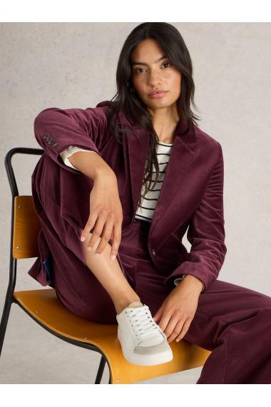 White Stuff Evelyn Velvet Blazer in DK PLUM Art. WS441393