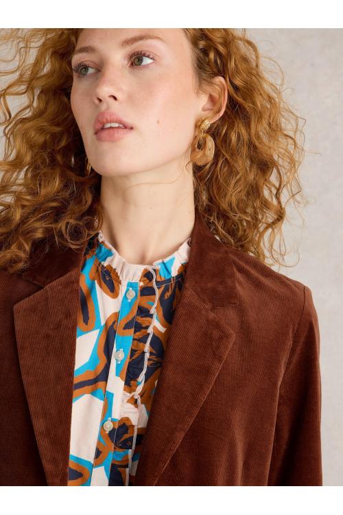 White Stuff Evelyn Cord Blazer in DARK TAN Art. WS441394