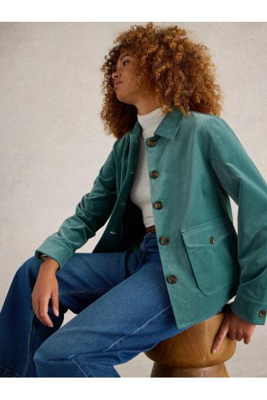 White Stuff Amelia Velvet Jacket in DUS GREEN Art. WS441396