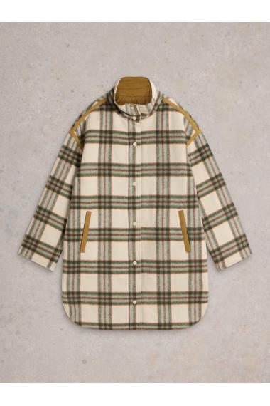 White Stuff Marlowe Reversible Check Coat in IVORY MLT Art. WS441399