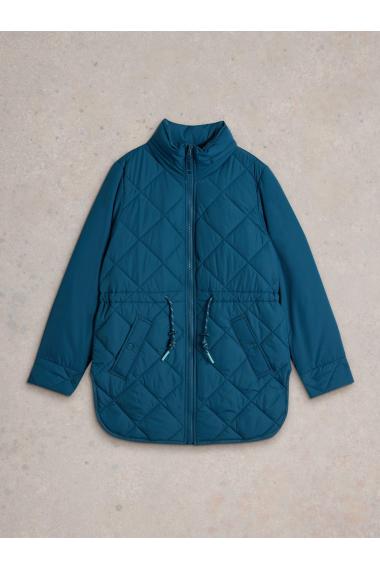 White Stuff Emilia Quilted Coat in DK TEAL Art. WS441400