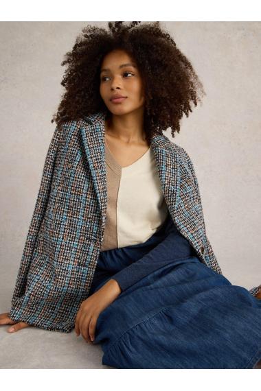 White Stuff Aspen Check Jacket in GREY MLT Art. WS441397