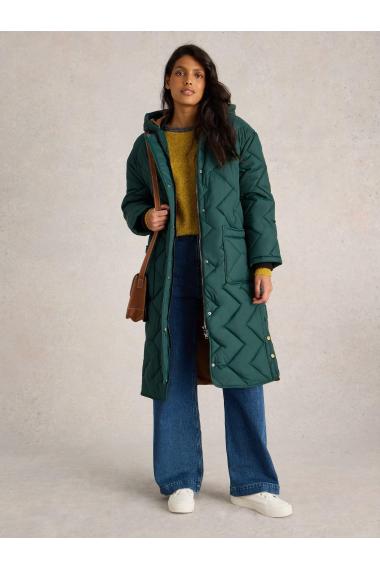 White Stuff Sloane Quilted Coat in DK GREEN Art. WS441401