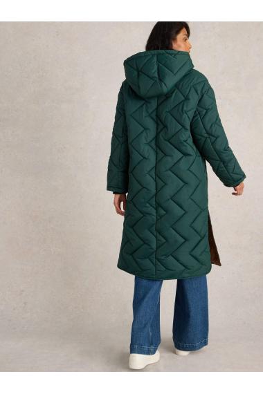 White Stuff Sloane Quilted Coat in DK GREEN Art. WS441401