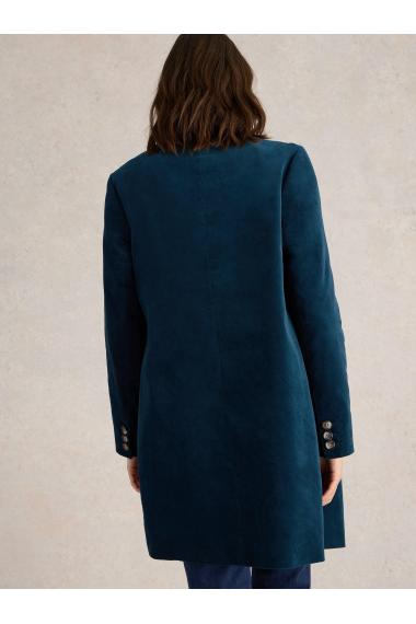 White Stuff Karla Velvet Coat in DK TEAL Art. WS441403