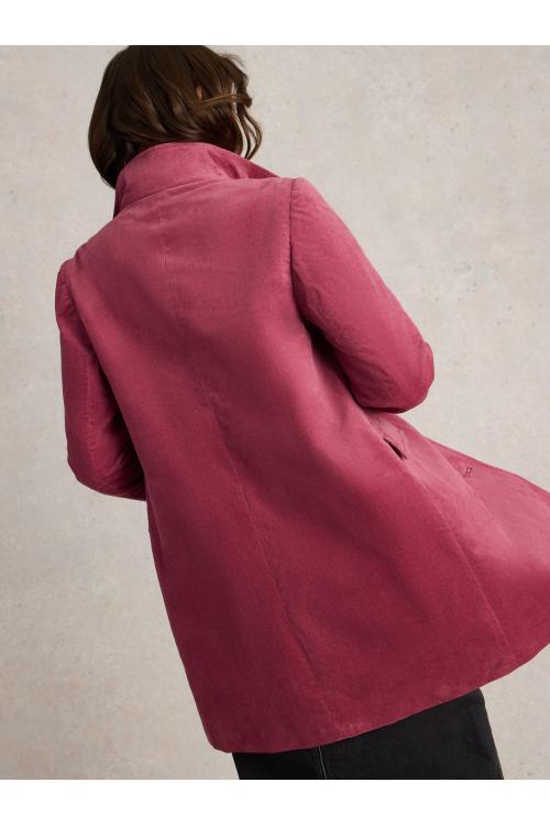 White Stuff Karla Velvet Coat in DUS PINK Art. WS441403