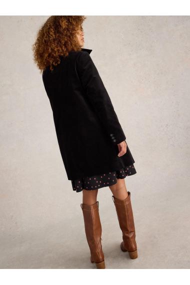 White Stuff Karla Velvet Coat in PURE BLK Art. WS441403