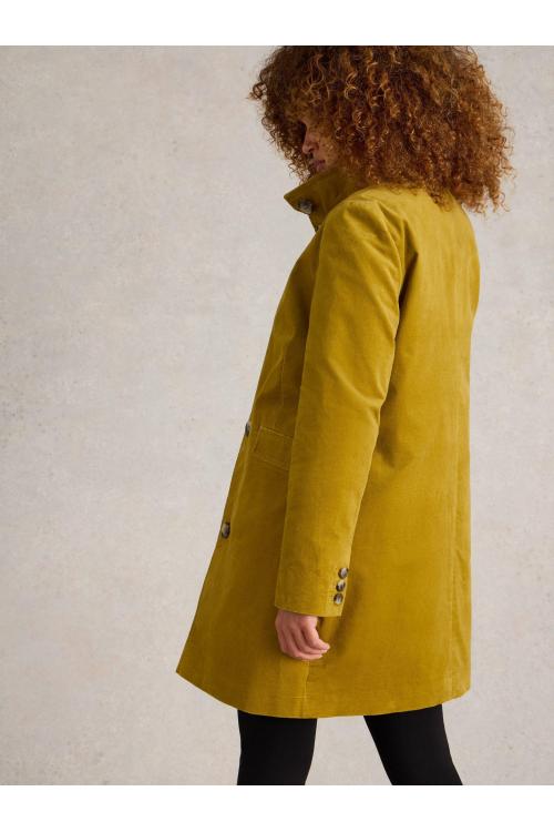 White Stuff Karla Velvet Coat in MID CHART Art. WS441403