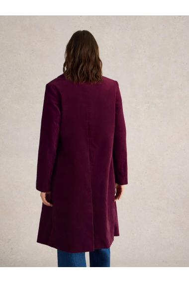 White Stuff Kamila Velvet Coat in DK PLUM Art. WS441404