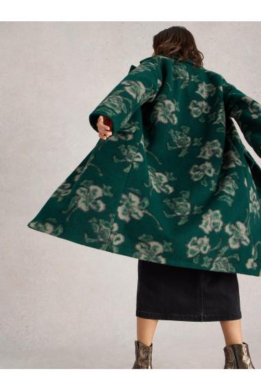 White Stuff Lara Floral Coat in GREEN MLT Art. WS441407