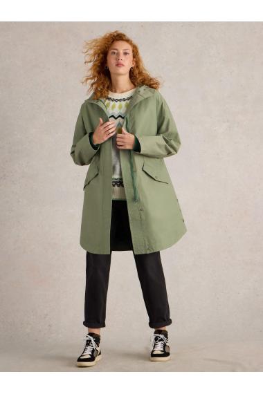 White Stuff Wren Waterproof Coat in MID GREEN Art. WS441408