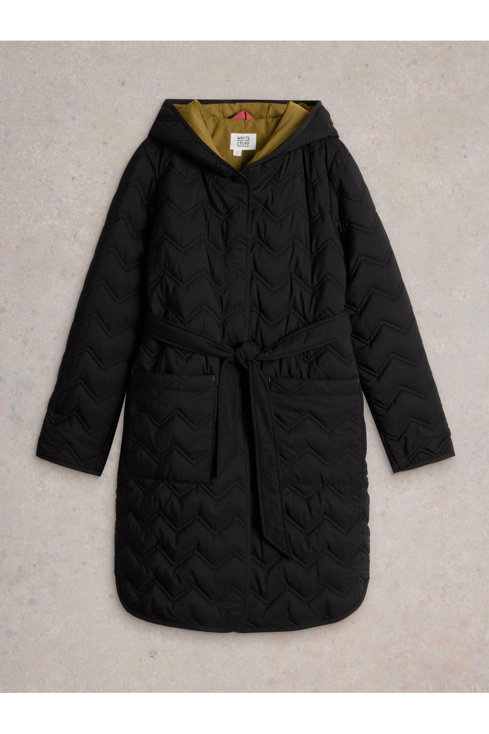 White Stuff Arlet Quilted Coat in PURE BLK Art. WS441410