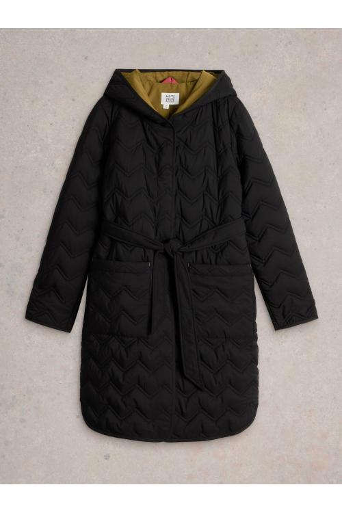 White Stuff Arlet Quilted Coat in PURE BLK Art. WS441410