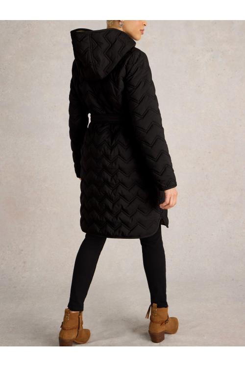 White Stuff Arlet Quilted Coat in PURE BLK Art. WS441410